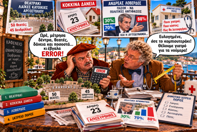 Σατιρική πολιτική αριθμητική στο καφενείο