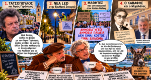 Στραβοπάτης και Ξερόλας: «Ο Τατσόπουλος τα ’βαλε με τον Άγιο, ο Δήμος άναψε τα φώτα κι ο Καβάφης κατέβηκε υποψήφιος δήμαρχος!»