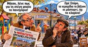 «Στραβοπάτης και Ξερόλας»: Οι μάστορες στη στέγη, τα κλαρίνα στο άρθρο και τα κεραμίδια στην πολιτική!